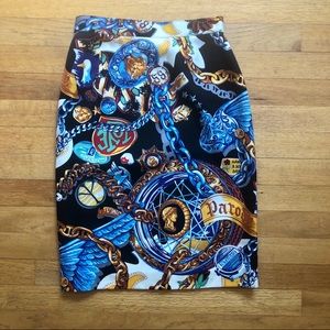 Vintage KENZO Jungle high waisted pencil skirt